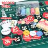 16 Roulette Wheel Game Set, Roulette Table and Wheel,16 ABS Roulette Wheel, 47 x 24 Rubber Roulettes Mat, 100PCS Roulette Chips Dealer Button 2 Decks of Poker, Casino Games Night Party for Adult view 3