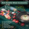 16 Roulette Wheel Game Set, Roulette Table and Wheel,16 ABS Roulette Wheel, 47 x 24 Rubber Roulettes Mat, 100PCS Roulette Chips Dealer Button 2 Decks of Poker, Casino Games Night Party for Adult view 4