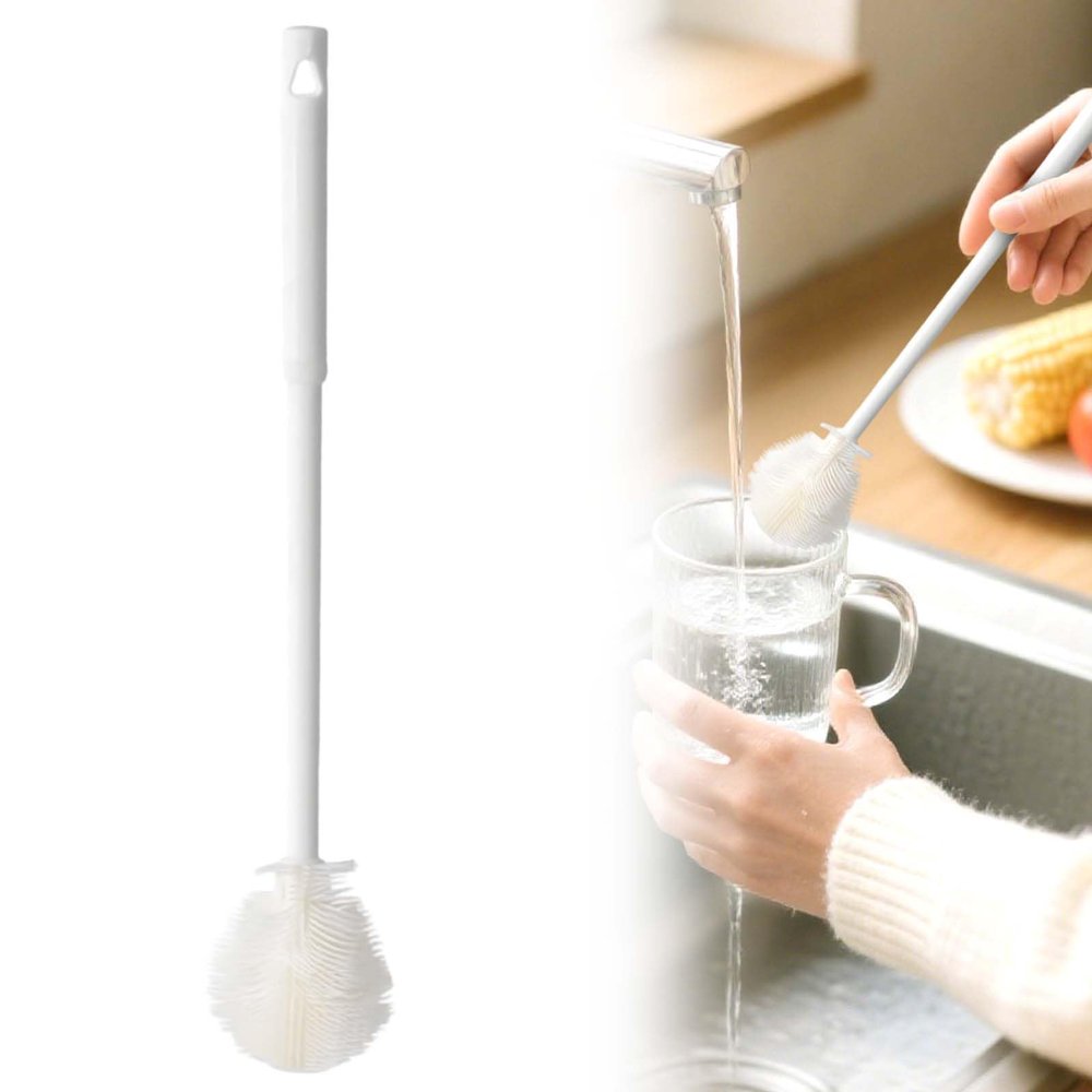 360 Flexible Silicone Bottle Brush with Long Handle, 2026 New Bottle Cleaning Brush, Deep Cleaning Brush for Narrow Neck Bottles, Baby Bottle (1 PCS)