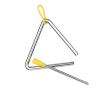 Badafaci Steel Triangle Bell with Mallet, 4-10 Inch Durable Steel Percussion Instrument for Kids, Musical Education Tool with Metal Holder to Learn Rhythm and HandEye Coordination (4-inch) view 1