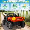24V Ride on Dump Truck, XL 2 Seater Ride on Cars with Remote Control, 4x200W Powerful Motors, 6-Wheel Suspensions, Electric Dump Bed, Shovel, Kids UTV for Boy Girl view 2