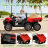 24V Ride on Dump Truck, XL 2 Seater Ride on Cars with Remote Control, 4x200W Powerful Motors, 6-Wheel Suspensions, Electric Dump Bed, Shovel, Kids UTV for Boy Girl view 4