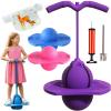 Children's Balance Jumping Ball, Pogo Ball with Handle and Pump for Kids & Adults, Up to 600lb, Silent Design, Fun Challenge Indoor Outdoor Toys, for Balance, Coordination, Fitness (Purple) view 1