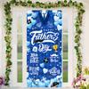 AIBIIN Happy Father's Day Door Cover Banner Fathers Day Door Decorations Father's Day Banner Decorations for Fathers Day Party Supplies 35.4 x 70.8 inch view 1