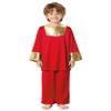 Freebily Kids Boys Worship Praise Dance Outfit Metallic Long Sleeve Pullover Top with Liturgical Wide Leg Pants Red 10 Years view 1