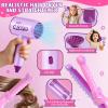 Golray Doll Head for Hair Styling Kids Girls, 30+ PCS Real Washable Makeup Kit&Beauty Salon Pretend Play Set with Hair Dryer, 9" Half Body Princess Doll Toy Birthday Gift for Girl Age 3 4 5 6 7 8 9 10 view 4