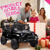 24V 2-in-1 Ride On Car for Kids w/Parent Remote Control,3 Speed Adjustable,2 Seater Electric Car Trunk Ride on Toys Car for 3+ Years,Power Wheels,Music,Bluetooth,LED, Gift for Boys & Girls (Black ii) view 3