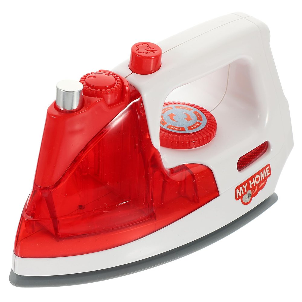 Toddmomy Realistic Toy Iron for Kids, Pretend Play Electric Iron, Kids Laundry Room Accessories, Educational Role Play Housework Toy for Toddlers Boys Girls