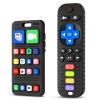 2 Pack Baby Teething Toys for 3-6 6-18 Months, Silicone Phone & TV Remote Control Shape Teether Toys, Teething Relief Sensory Chew Toys, Baby Shower Gifts for Infant Boys Girls 6-12 Months view 1