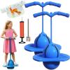 Children's Balance Jumping Ball, Pogo Ball with Handle and Pump for Kids & Adults, Up to 600lb, Silent Design, Fun Challenge Indoor Outdoor Toys, for Balance, Coordination, Fitness (Blue*2) view 1