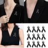 Easy Attaches Alloy Ribbon Brooch for Crafting and Costumes Designs Black Ribbon Brooch Pin view 2