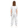 Yiesvsov Youth Girls Boys Disco Party Costume 2Pcs T-Shirt with Joggers Pants Set Athletic Tracksuit Jazz Streetwear Silver 7-8 Years view 2