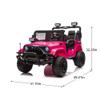 24V 2-in-1 Ride On Car for Kids w/Parent Remote Control,3 Speed Adjustable,2 Seater Electric Car Trunk Ride on Toys Car for 3+ Years,Power Wheels,Music,Bluetooth,LED, Gift for Boys & Girls (Pink ii) view 2
