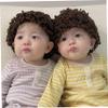 fkngcp Cabbage Patch Wig for Baby, Cute Funny Cabbage Patch Baby Wig Hat with Elastic Pullover, Soft Yarn Warm Knit Cap for Boy Girl 3-24 MonthsBaby view 2
