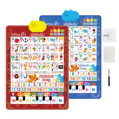 Educational Talking Toy Spanish English Wall Chart Piano Music Poster Numbers 1-20 Kids,Bilingual Alphabet Wall Chart