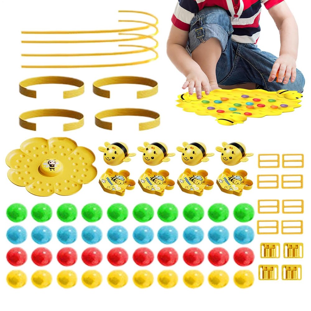 Busy Bees Game - Educational Magnetic Toy, Funny Portable Bee Family Challenge for Kids Adults Multiplayer Group Play Indoor Outdoor Backyard Picnic Birthday Party Fun