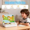 2026 Upgraded Magnetic Puzzle Learning Building Block Toys, Double Side Magnetic Dress Up Puzzle, Portable Magnetic Face Puzzle with Write Board, Enhances Creativity and Learning (Dinosaur World) view 2