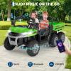 24V Kids Ride on Dump Truck  2-Seater 4WD 6-Wheel Electric Car with Parent Remote Control, Bluetooth Music & Dump Bed, ASTM/CPSIA Certified for Ages 4-12 view 1