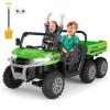24V Kids Ride on Dump Truck  2-Seater 4WD 6-Wheel Electric Car with Parent Remote Control, Bluetooth Music & Dump Bed, ASTM/CPSIA Certified for Ages 4-12 view 2