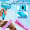 Cleboen Doll Head for Hair Styling Kids, 32Pcs Hair Salon Toy with Real Washable Makeup kit & Hair Dryer, Pretend Play Toys Blue Princess Accessories, Birthday Gift for Girls Age 3 4 5 6 7 8 9 10 view 4