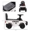 Kids Police Pedal Sliding Car Ride-On with Pretend Radio Speaker, Under-Seat Storage & Anti-Tip Wheels, Push and Ride Toddler Toy for Boys and Girls 18 Months to 5 Years Old, White Scooter view 3