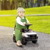 Kids Police Pedal Sliding Car Ride-On with Pretend Radio Speaker, Under-Seat Storage & Anti-Tip Wheels, Push and Ride Toddler Toy for Boys and Girls 18 Months to 5 Years Old, White Scooter view 4