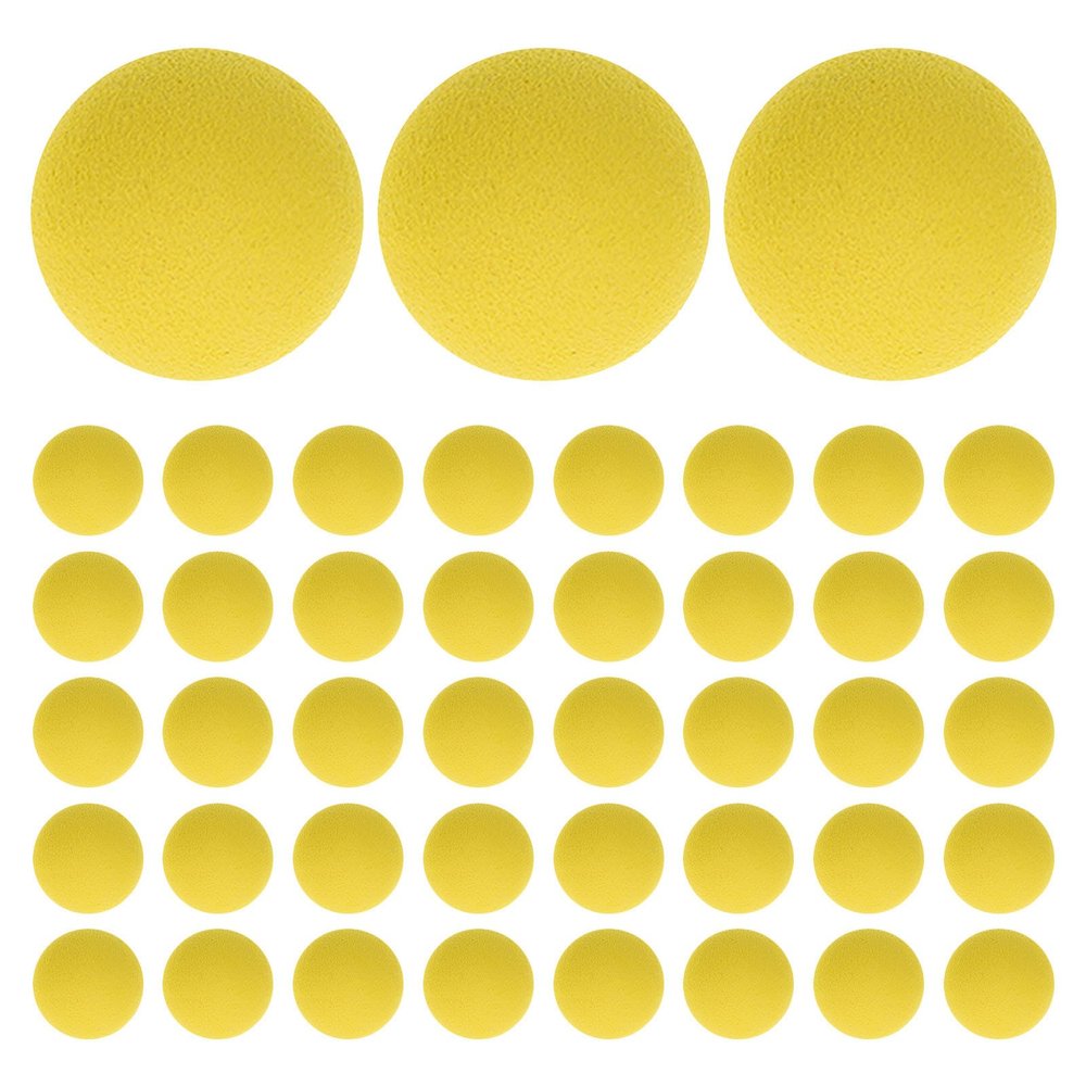 LIOOBO 50pcs Refill Balls for Blasters Guns - 2cm/0.79'' Toy Blasters Replacement Mini Foam Balls for Kids Birthday Party Games Favors Boys and Girls Yellow