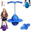 Balance Jumping Ball, Children'S Balance Jumping Ball, Bounce Jump Trick Board, Crazy Jumper Jump Ball for Kids & Adults -Balance Board With Handle, Safe, Durable, and Kid-Friendly Design (Blue) view 1