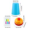 Vinciph 2 Set Interactive Color Stacking Cup Game Set - Mental Training & Competitive Family Activity with 12 Cups, 54 Challenge Cards & Buzzer (Family Edition C) view 2