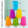 Vinciph 2 Set Interactive Color Stacking Cup Game Set - Mental Training & Competitive Family Activity with 12 Cups, 54 Challenge Cards & Buzzer (Family Edition C) view 3