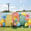 Blue And Yellow Balloons, Blue Yellow Pink Balloons, Transparent Starfish Marine Animals Print Balloon With Star Foil Balloon For Sea Ocean Seabed Beach Themed Birthday Party Baby Shower Wedding Decor view 4