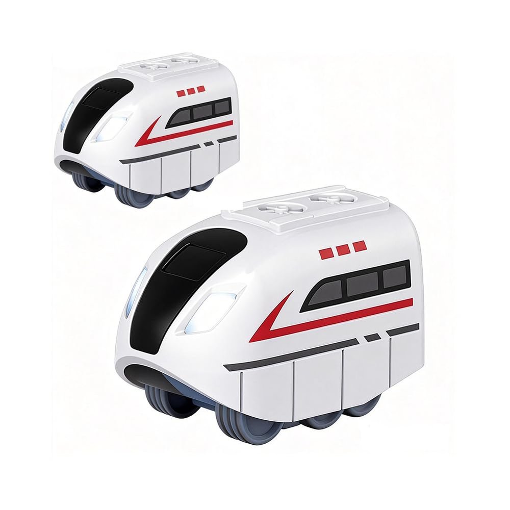 2 Pcs Replacement Magnetic Electric Train Cars,USB Rechargeable Add-On Accessory for Magnetic Electric Train Set Tracks, Tracks & Cable Not Included,Expansion Pack for More Fun