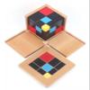 ZQsmgs Montessori Binomial Cube,Wooden Trinomial Cube Math Educational Toys,Trinomial view 1
