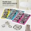 Metal Montessori Puzzle Solving, Metal Montessori Puzzles, 3D Interlocking Metals Wire IQ Logic Game, Challenging Iron Ring Puzzle with Pouch, for Office Travel Classroom Party Use (Pink) view 4