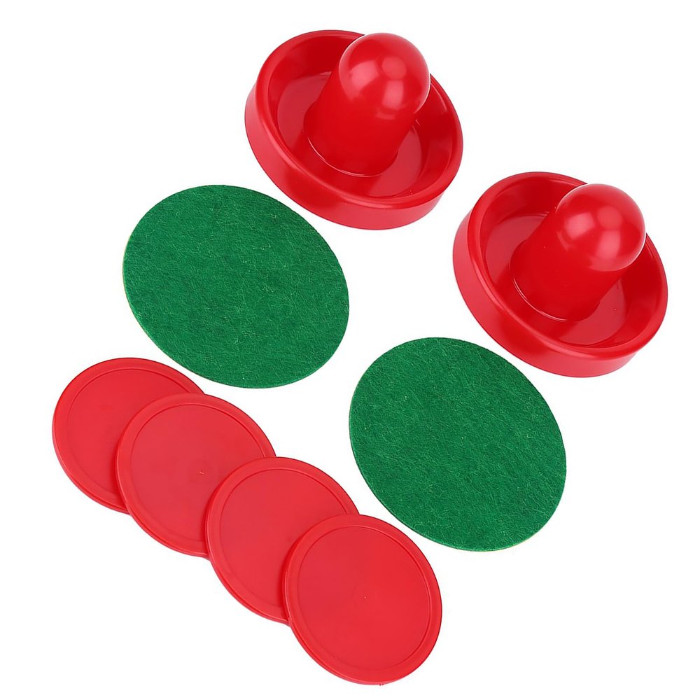 Pssopp BaseballSoftball & Hockey Equipment Replacement Set, Goal Handles Paddles Red Replacement Great Accessory for Enthusiasts Made of Durable Plastic Air Hockey Pusher Pucks Air (M 76mm/2.99in)