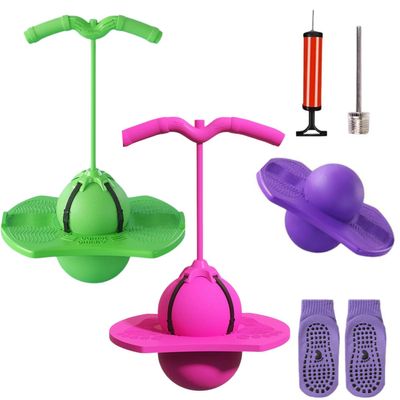 2026 New Balance Jumping Ball, Crazy Jumper Jump Ball for Kids & Adults -Balance Board with Handle, Jumping Hopping Ball Pogo Ball, Anti-Slip Bounce Board for Indoor Outdoor Use (2Pcs-F)