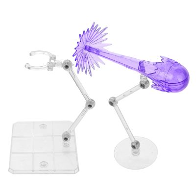 Abaodam Figure Support Stand and Plastic Doll Stand for Action Figures Collectibles with 2 Purple Effect Accessories and Dual Adjustable Holders for Model Display and Decoration