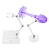 Abaodam Figure Support Stand and Plastic Doll Stand for Action Figures Collectibles with 2 Purple Effect Accessories and Dual Adjustable Holders for Model Display and Decoration view 1