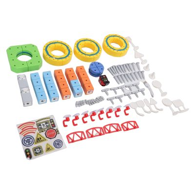ASHATA Electric Train Set, DIY Magnetic 3D Flexible Race Track Train Set Anti Gravity Building Track