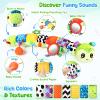 Baby Toys 0-6 6-12 Months, Musical Stuffed Caterpillar Animal Infant Sensory Toys for 3 6 9 12 18 Months, Tummy Time Toys with Mirror Crinkle Rattle Toys for Newborn Boys Girls Gifts view 3