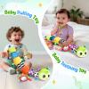 Baby Toys 0-6 6-12 Months, Musical Stuffed Caterpillar Animal Infant Sensory Toys for 3 6 9 12 18 Months, Tummy Time Toys with Mirror Crinkle Rattle Toys for Newborn Boys Girls Gifts view 4