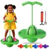 Balance Jumping Ball, Crazy Jumper Jump Ball, Balance Board with Handle & Non-Slip Footpads, Up to 600lb, Silent Design for Indoor Outdoor Use, Balance, Coordination, and Fitness (Green) view 1