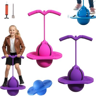 Balance Jumping Ball, Children'S Balance Jumping Ball, Bounce Jump Trick Board, Crazy Jumper Jump Ball for Kids & Adults -Balance Board With Handle, Safe, Durable, and Kid-Friendly Design (2Pcs-C)
