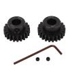 25DP 1.0M 8mm RC Motor Pinion Gear Set, 21T 22T Chrome Molybdenum Steel Motor Gears, Heat Treated Gears for 1/5 1/6 1/7 RC Model Car, Low Noise Durable Replacement view 1