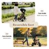 TODEFULL Folding Kids Tricycle, 8 in 1 Toddler Trike W/Removable & 1 Step Brake, Adjustable Canopy, Parent Handle, 5-Piont Harness, Toddler Bike Tricycle for Kids 1-6 Years, Storage Basket, Black view 3