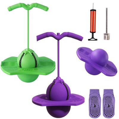 2026 New Balance Jumping Ball, Crazy Jumper Jump Ball for Kids & Adults -Balance Board with Handle, Jumping Hopping Ball Pogo Ball, Anti-Slip Bounce Board for Indoor Outdoor Use (2Pcs-D)
