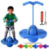 Balance Jumping Ball, Crazy Jumper Jump Ball, Balance Board with Handle & Non-Slip Footpads, Up to 600lb, Silent Design for Indoor Outdoor Use, Balance, Coordination, and Fitness (Blue) view 1