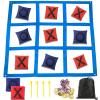 Giant Tic Tac Toe Bean Bag Toss Outdoor Games for Kids Adults Family-4X4FT Large Lawn Yard Carnival Field Day Games, Beach Backyard Camping Outside Family Reunion Birthday Party Fun Outdoor Games view 1