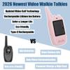 Video Walkie Talkies for Kids 2 Pack, Rechargeable Handheld Kids Walkie Talkies Fun Toys with Camera and Video Screen Display for Child Age 3-12 Family Games, Indoor, Outside, Camping, Hiking view 4