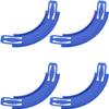 4 Pack Racetrack Connectors Compatible with Hot Whe-els- Vehicle Racetrack Building Parts | Racing Car 90 Degree Turn Curved Track PiecesFor Entertainment, Playing, Children's Day, Holiday - 20x4cm view 1